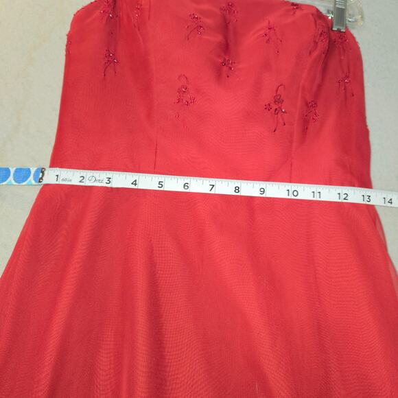 Mori Lee by Madeline Gardner Womens 7/8 Maxi Dress Strapless Prom Formal Gown - Picture 12 of 16